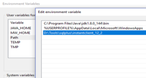 SQLS*Plus environmental variables