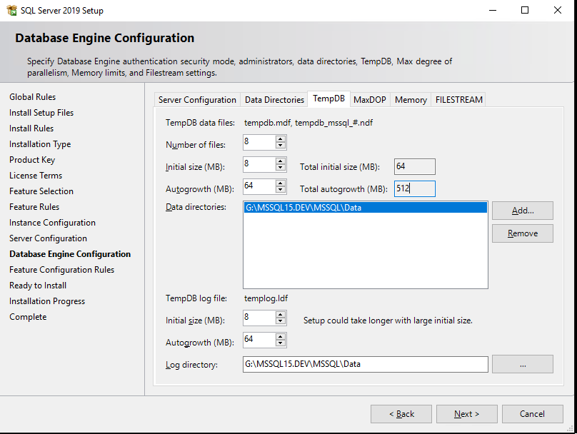 Configure Database Engine in SQL Server