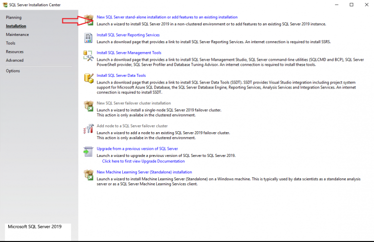 Getting started with SQL Server installation