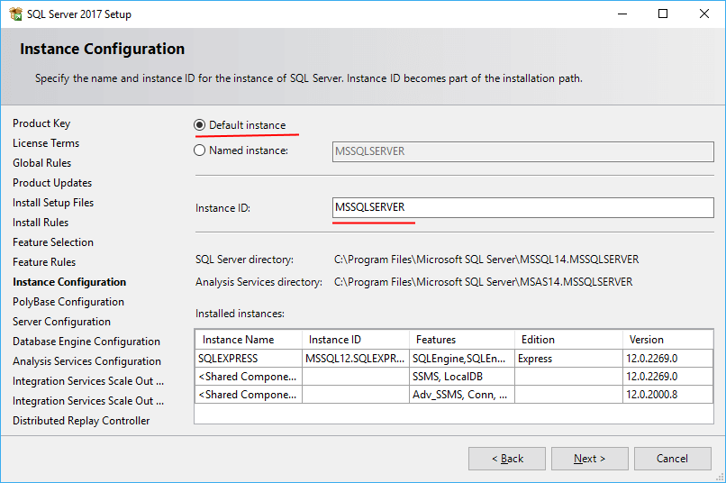 Instance Configuration