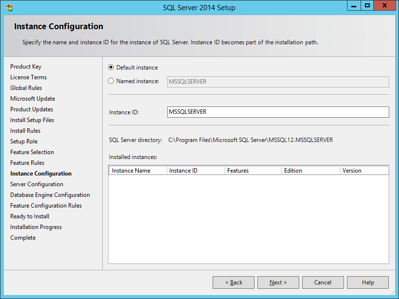 Instance Configuration