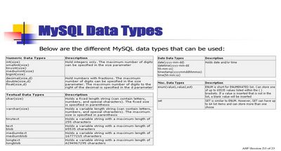 MySQL data types