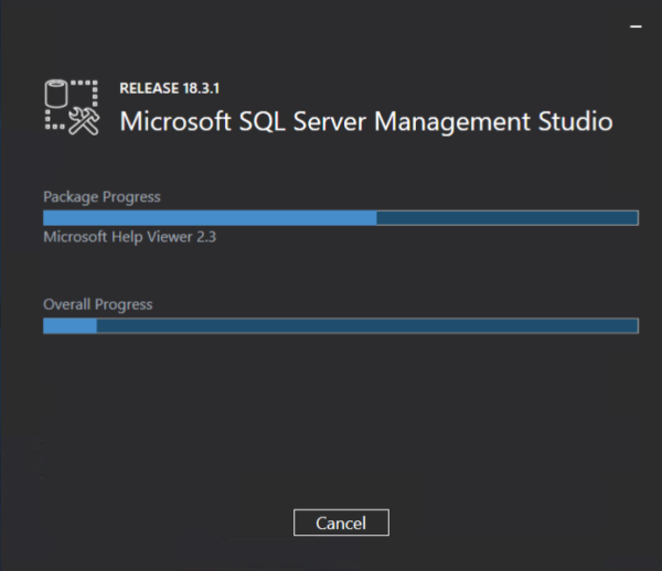 SQL Server Management Studio installation