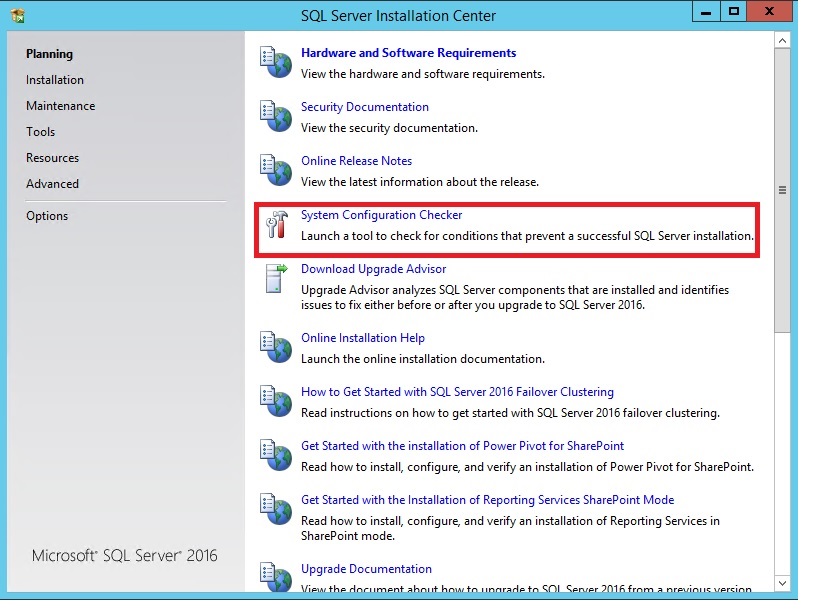 Step-by-step instruction to install Microsoft SQL Server 2016