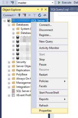 Define the SQL server version using SSMS (SQL Server Management Studio)