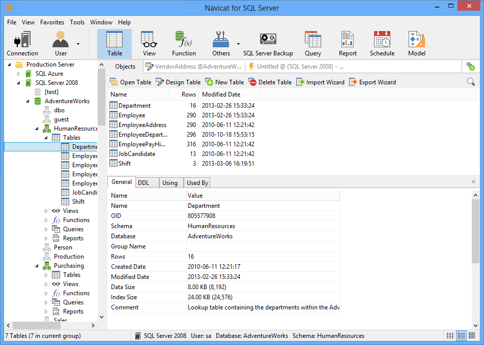 Navicat for SQL Server