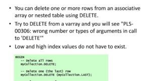 SQLS*Plus - Oracle DELETE method 1