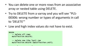 Oracle DELETE method