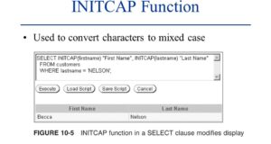 Oracle INITCAP function