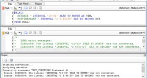 SQLS*Plus - Oracle TO TIMESTAMP TZ function 1