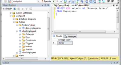 SQL AVG function