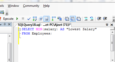 SQL MIN function