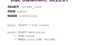 SQL SELECT statement