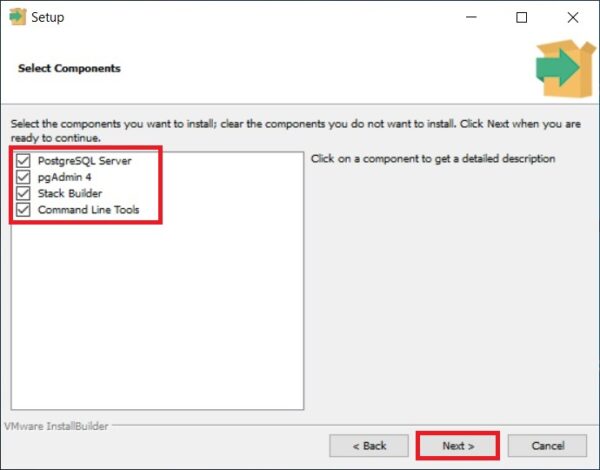 Choose components for installation