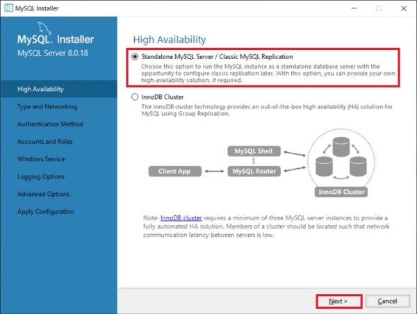 Configuring MySQL Server