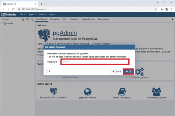 Connecting to the PostgreSQL 12 server