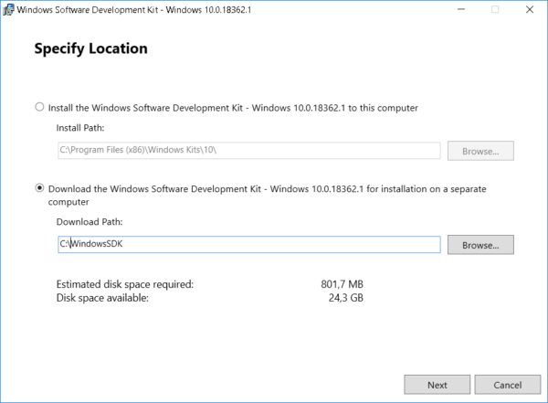 Installing Debugging Tools for Windows
