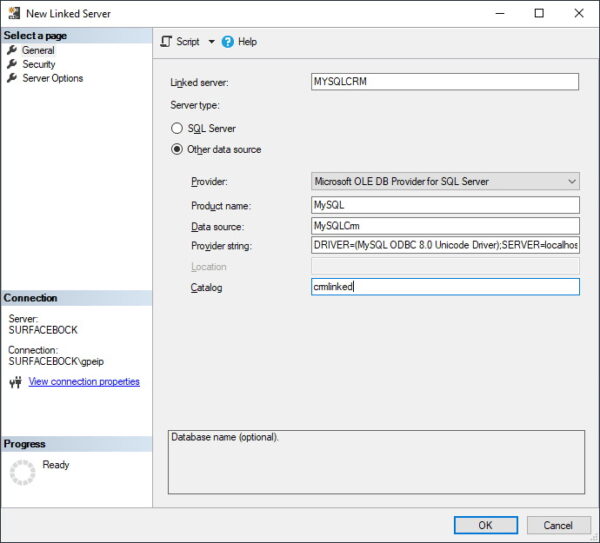 Linking MySQL to SQL Server