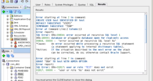 tablespace oracle operator