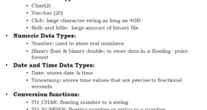 Oracle Data Types
