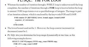 Oracle FOR LOOP statement