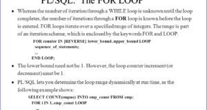 Oracle FOR LOOP statement