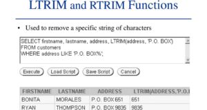 Oracle LTRIM function