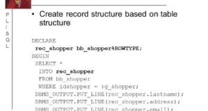 Oracle %ROWTYPE attribute