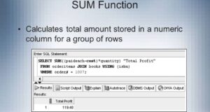 Oracle SUM function