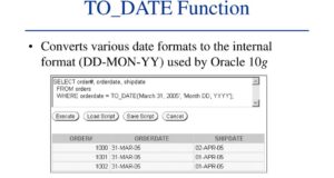 Oracle TO_DATE function