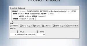 Oracle TRUNC function