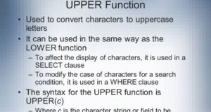 Oracle UPPER function