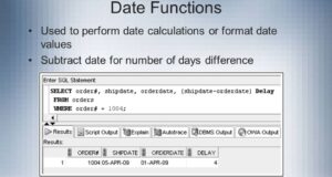 Oracle date functions 