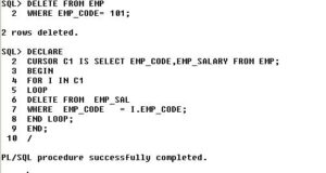 Oracle declare cursor