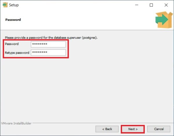 Set a password for the postgres system user