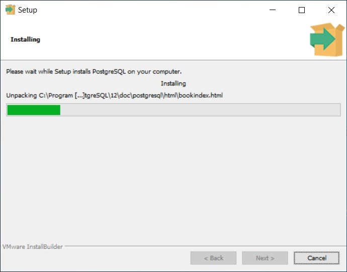 The installer has