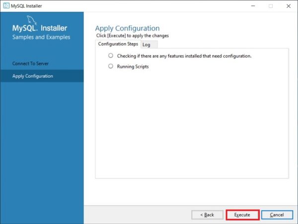 To apply all parameters and start extracting test data on MySQL Server