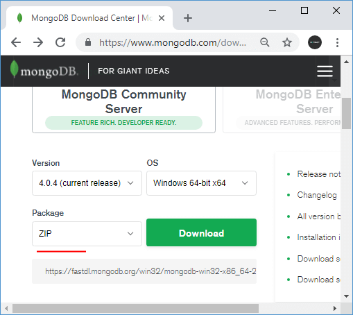 Installing MongoDB