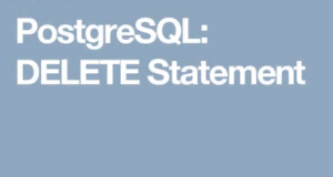 PostgreSQL DELETE statement