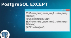 PostgreSQL EXCEPT statement
