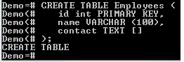 PostgreSQL arrays creation